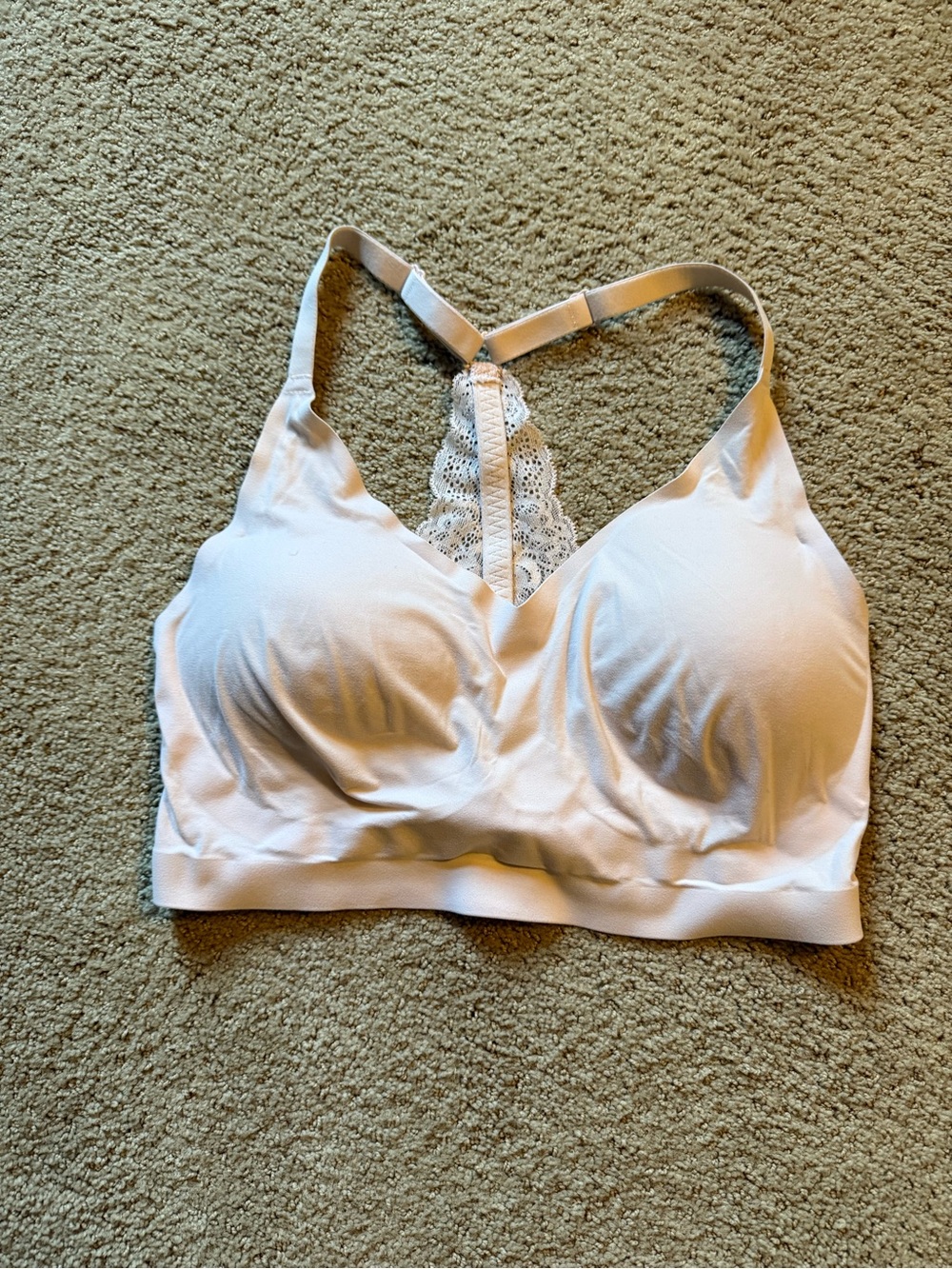 Soma Light Pink Lace-Back Enbliss Wireless Bralette